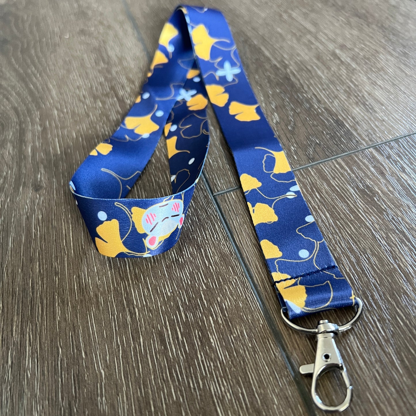 Navy Ginkgo Hamry Hamster Lanyard #LY036