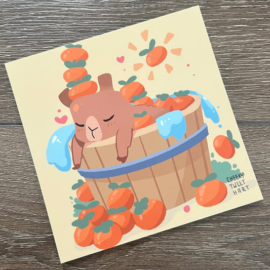 Bath Cap'n Capybara Art Prints #AP306