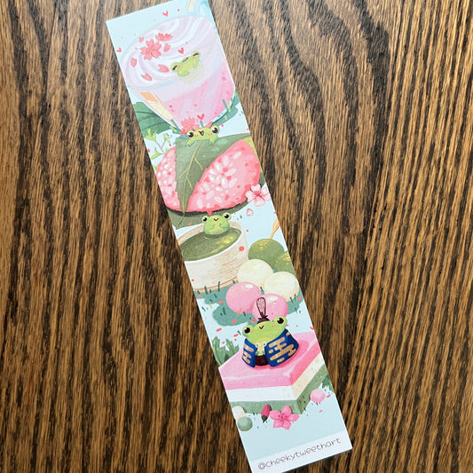 Ribbert Frog Mochi Food Bookmark #B003