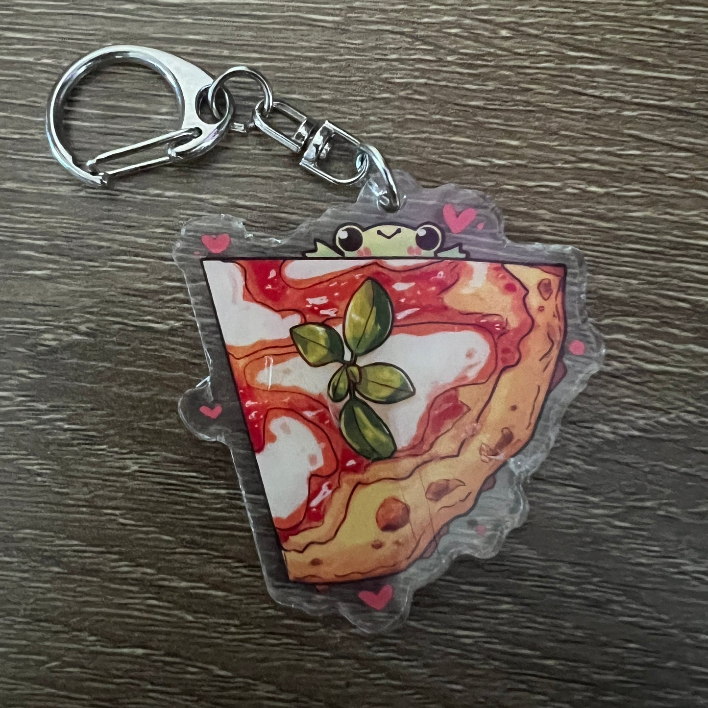 Pizza Food Acrylic Charm Keychain Accessory #AC152