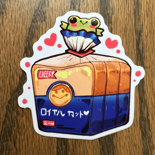 Bread Ribbert Frog Stickers - Die Cut