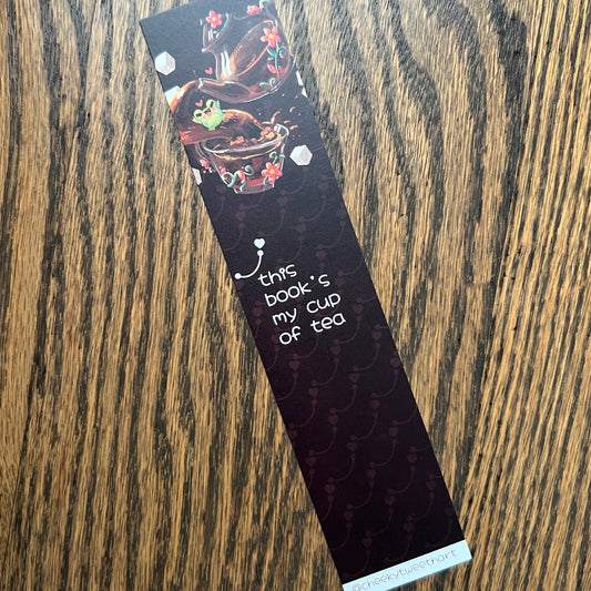Ribbert Frog That Book’s My Cup of Tea Food Bookmark #B002
