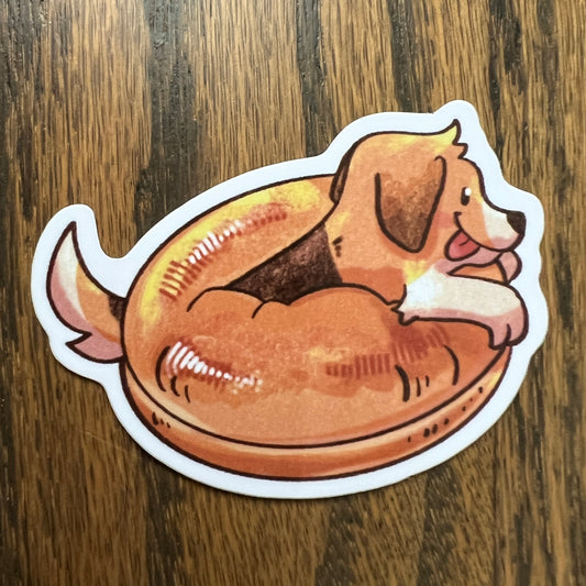 Food Dogs Beagle Bagel Stickers - Die Cut