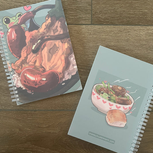 Pinoy Eggplant Dish Ribbert Frog Reusable Sticker Book #SB006