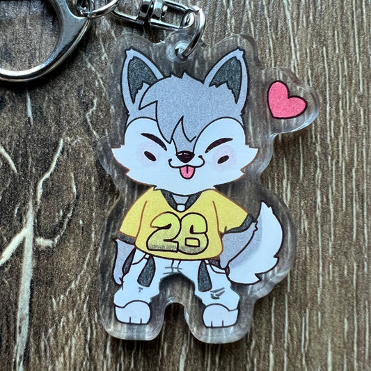 SKZ Stray Kids Christopher Bahng Chan, Wolf Chan Kpop Acrylic Charm #AC092