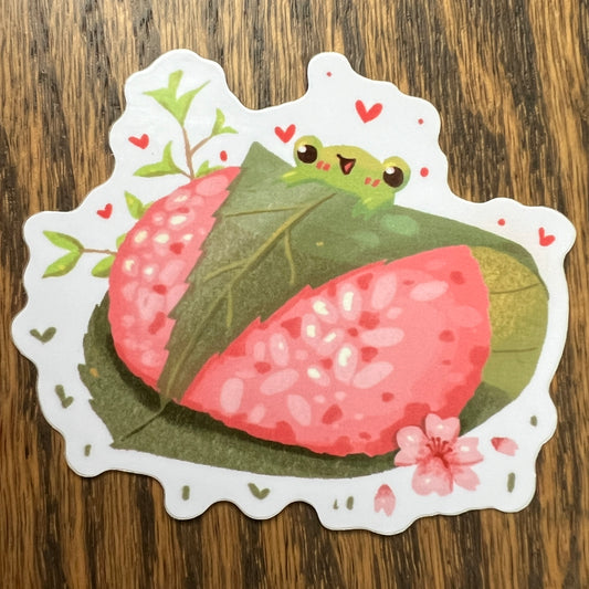 Sakuramochi Ribbert Frog Stickers - Die Cut