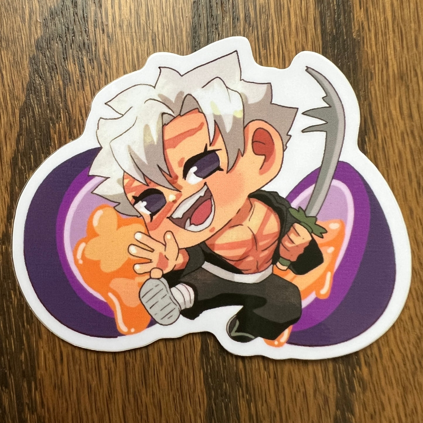 DS KNY Anime Chibi Sanechan Passion Fruit Slayer Stickers - Die Cut - Shinazugawa