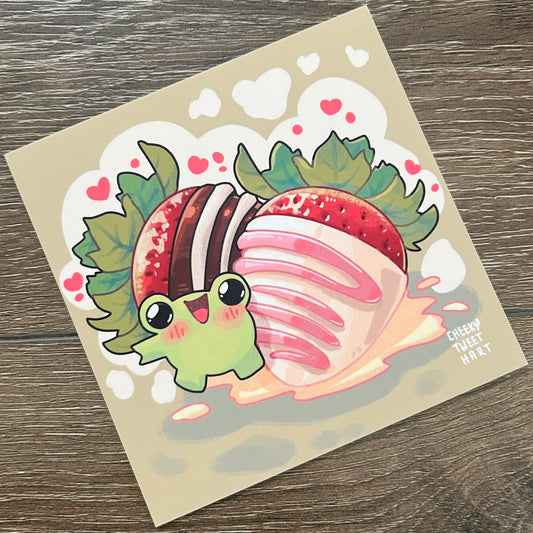 Double Chocolate Strawberry Art Prints #AP176