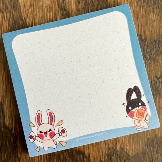 Lucky Bunny Rabbits Dot Sticky Notes #NP019