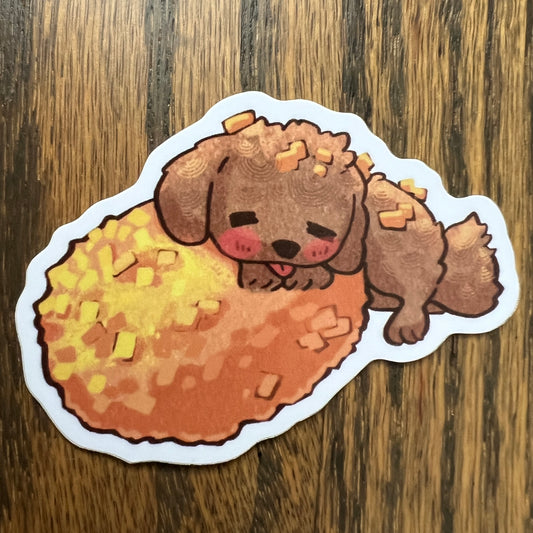 Food Dogs Poodle Croquet Stickers - Die Cut