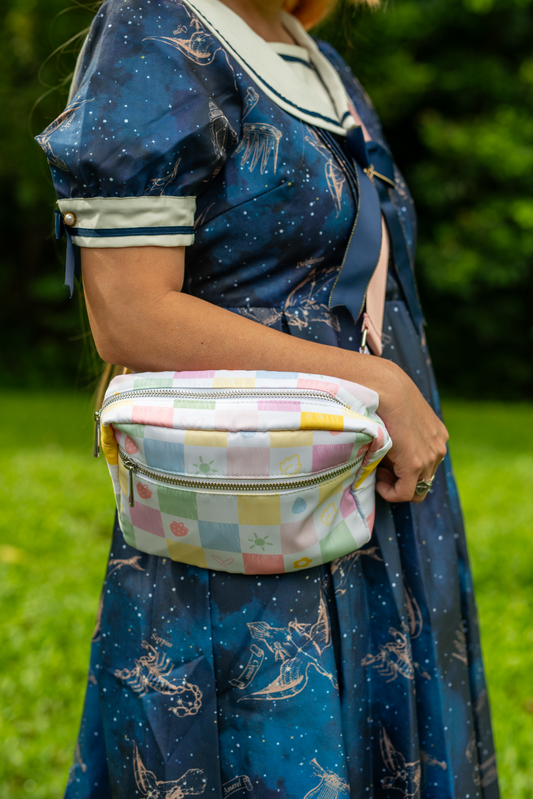 Pastel Doodle Grid Manga Bag #CUA-0902A