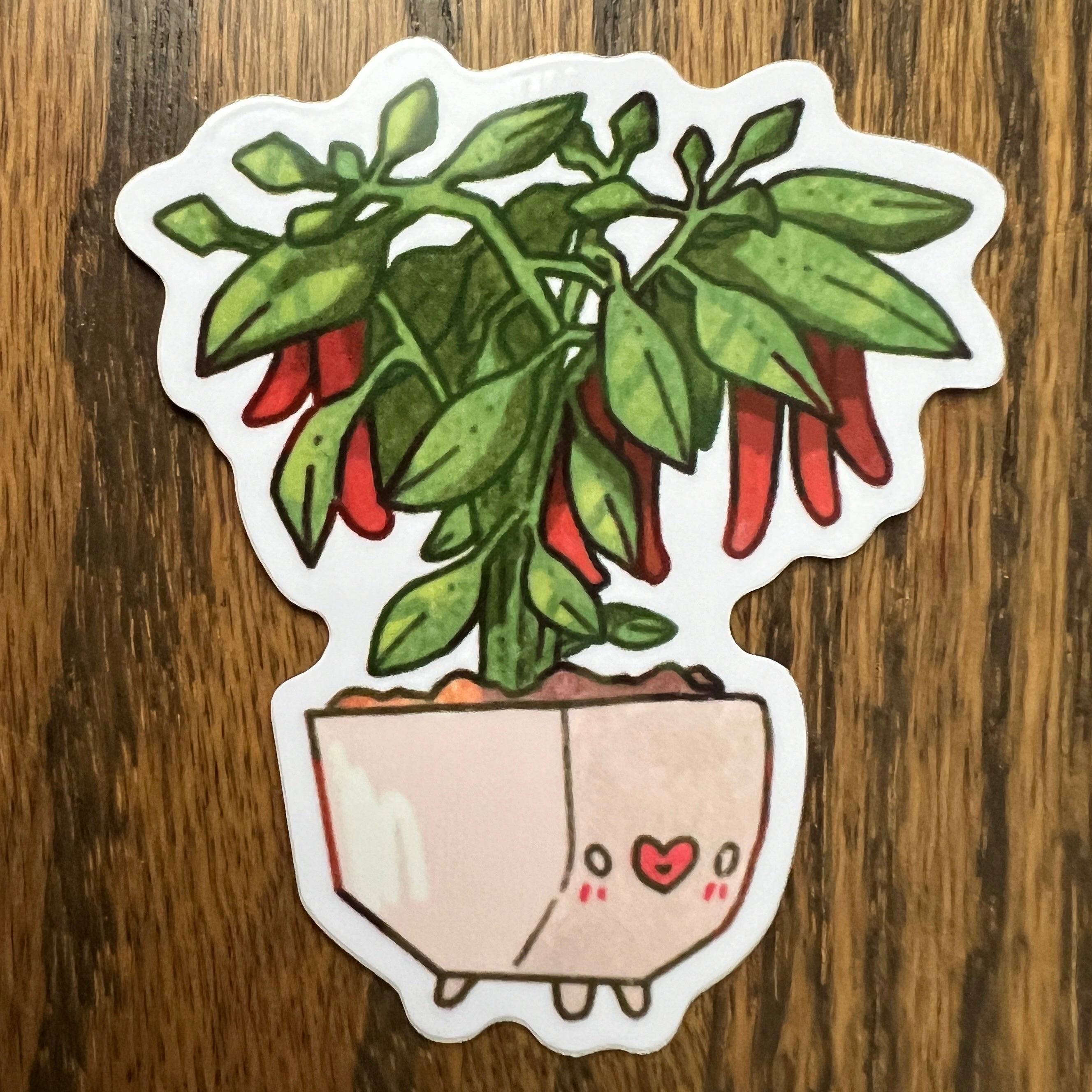 Sticker Chilies PotHead Plants Spicy Chili Stickers - Die Cut – Cheekytweethart