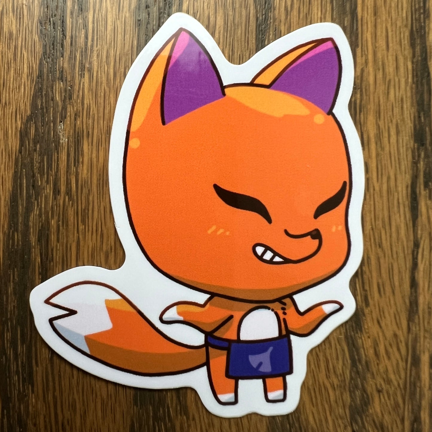 ACNH Redd Game Fox Stickers - Die Cut