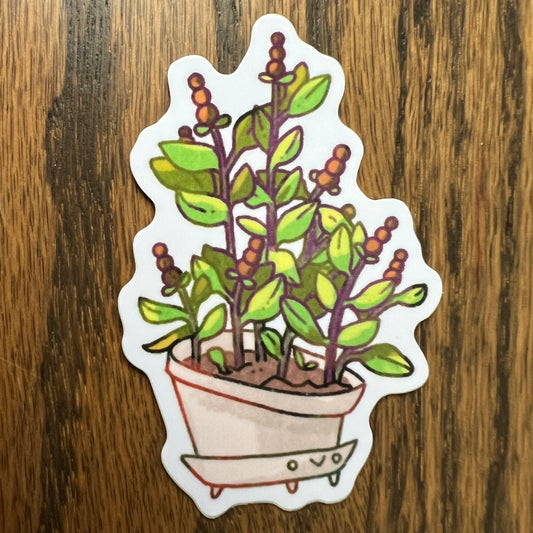 PotHead Plants Thai Basil Stickers - Die Cut