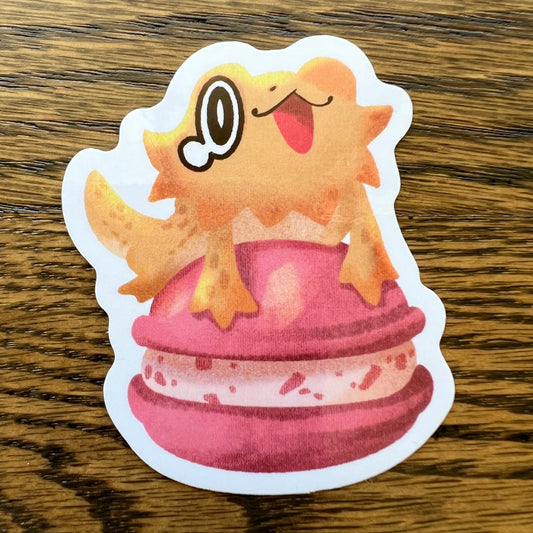 Reptile Bearded Dragon Macaron Stickers - Die Cut