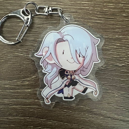 Genshin Impact Kamisato Ayato Chibi Acrylic Charm Keychain Accessory #AC190