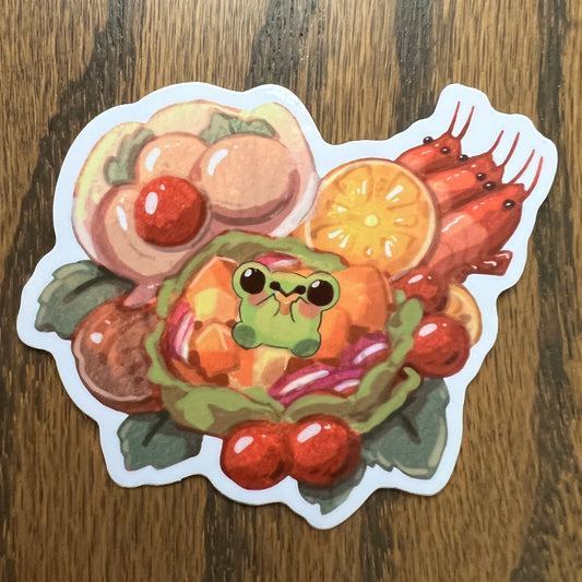 Seafood Salad Stickers - Die Cut