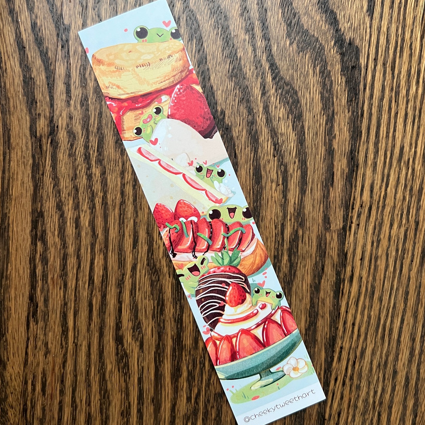 Ribbert Frog Strawberry Food Bookmark #B004