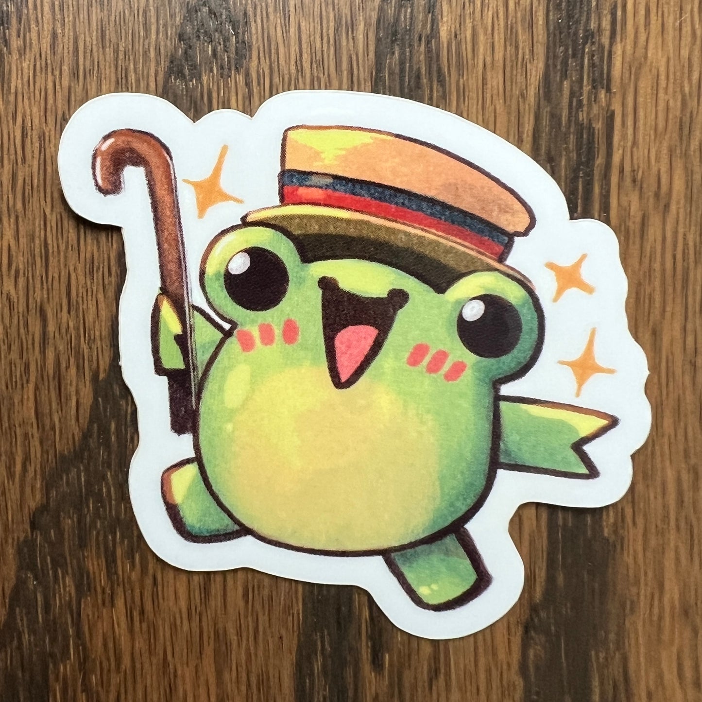 Dancing Ribbert Frog Stickers - Die Cut