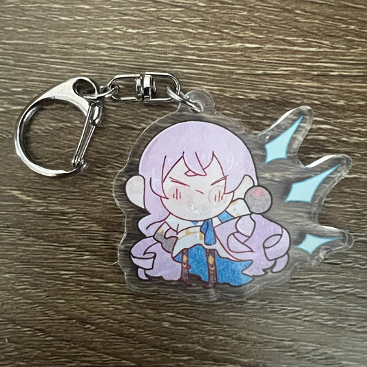 Honkai Star Rail Bronya Chibi Acrylic Charm Keychain Accessory #AC104