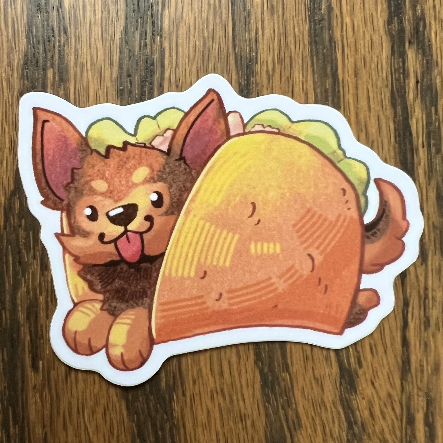 Food Dogs Chihuahua Taco Stickers - Die Cut