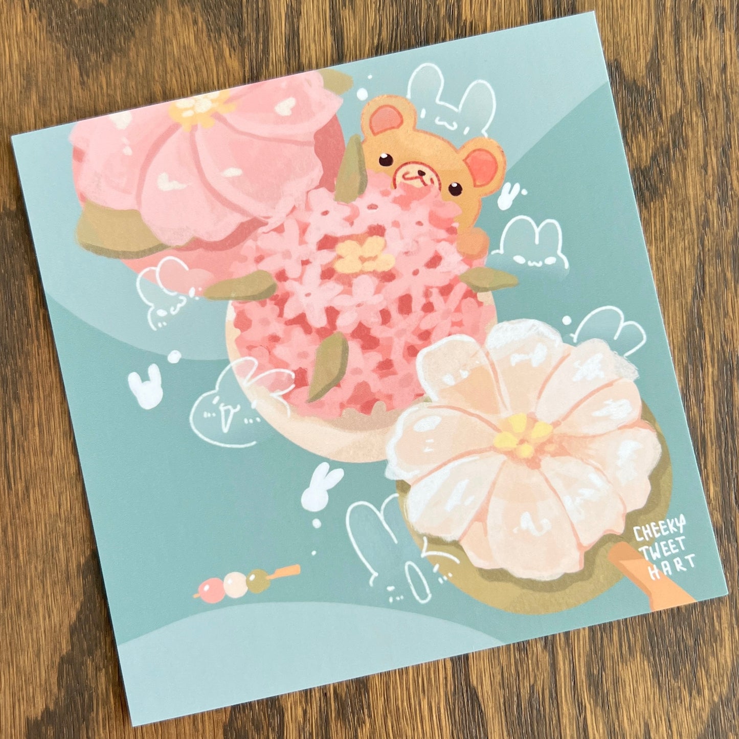 Flower Dango Koma Bear Art Prints #AP310