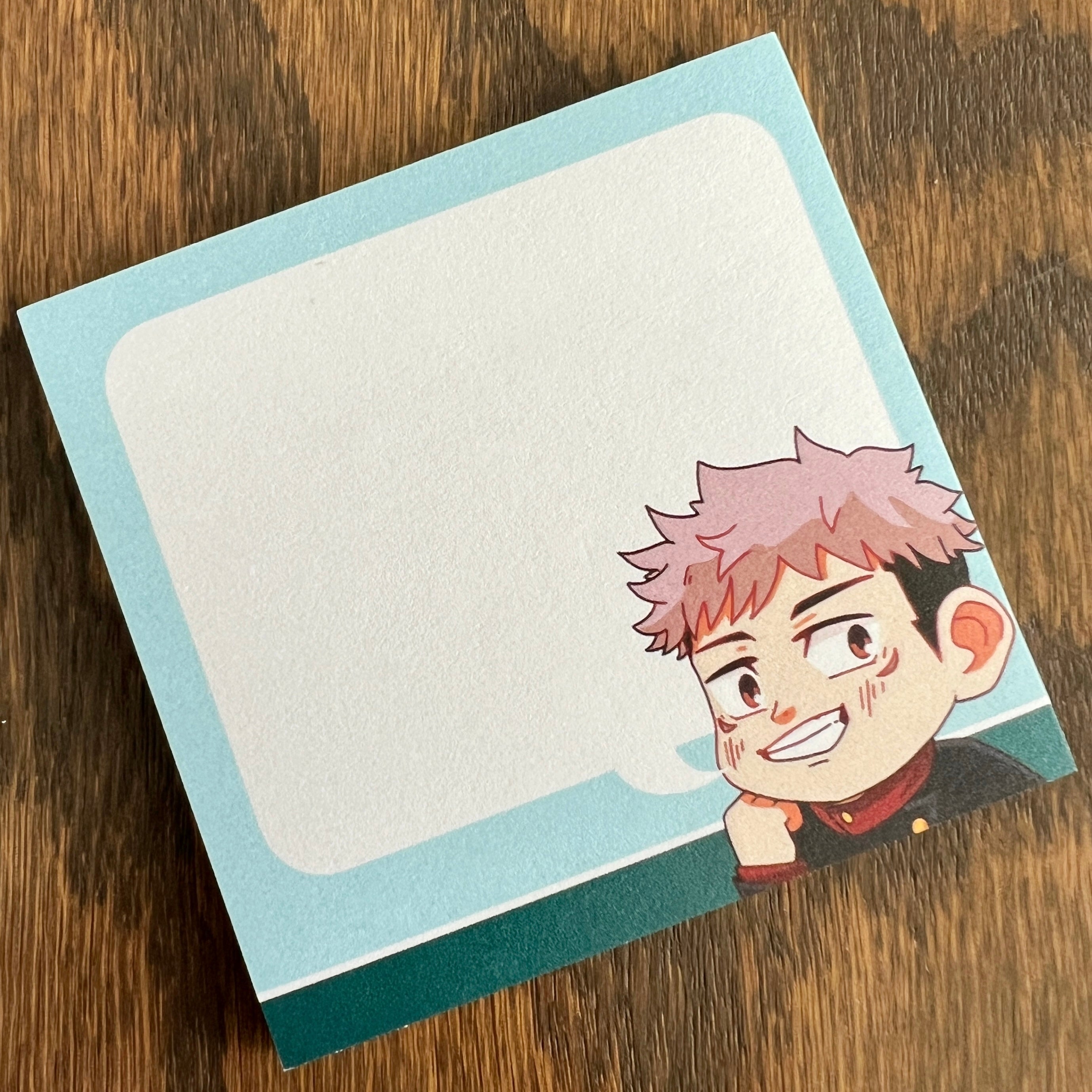 Yuatari Sticky JJK Yuji Itadori Anime Chibi Word Bubble Sticky Notes #NP027 ...