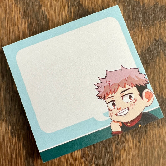 JJK Yuji Itadori Anime Chibi Word Bubble Sticky Notes #NP027