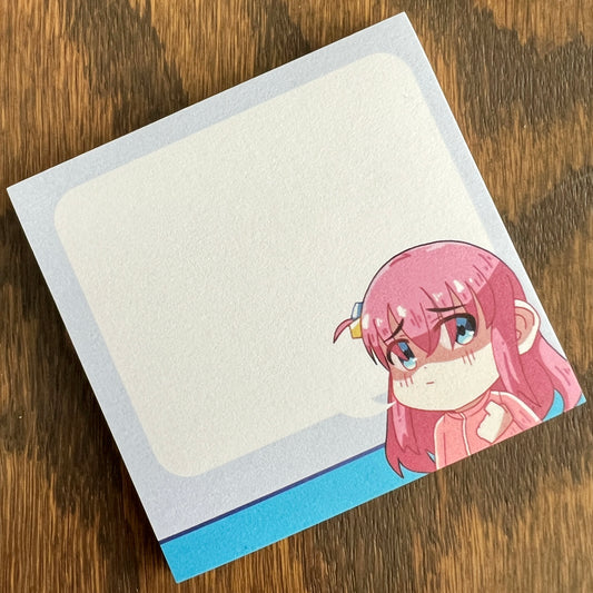 BTR Hitori "Bocchi" Gotoh Anime Chibi Word Bubble Sticky Notes #NP029