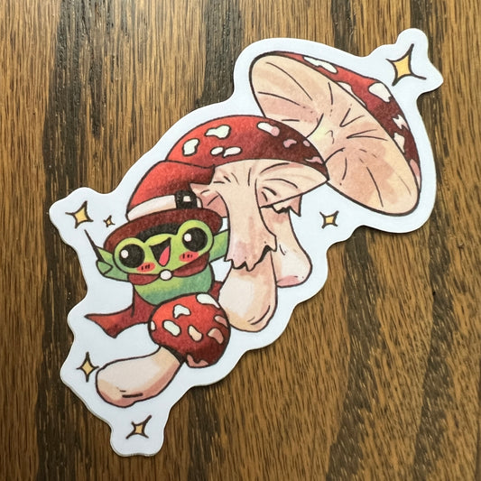 Mushroom Witch Stickers - Die Cut