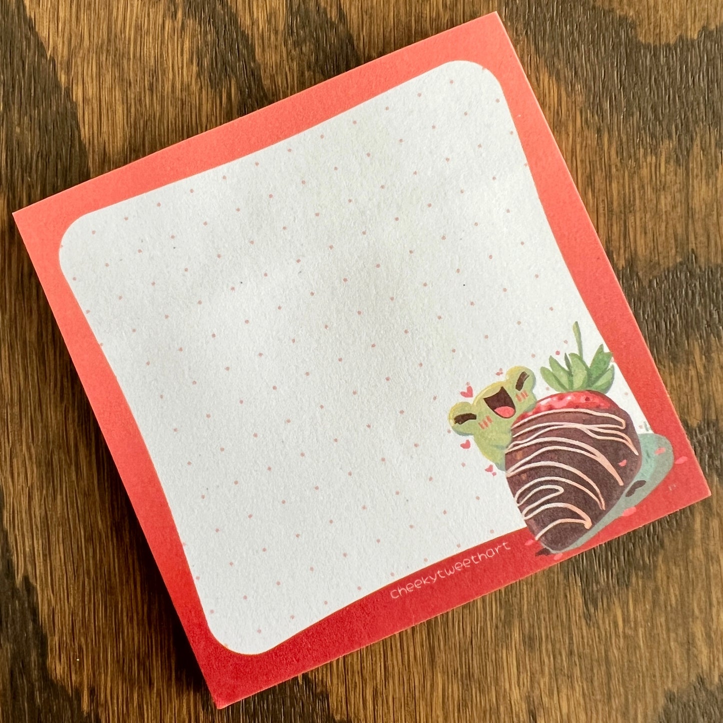 Chocolate Strawberry Food Dot Sticky Notes #NP021