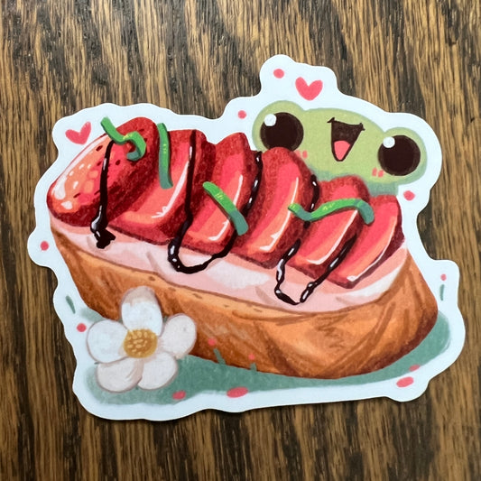 Strawberry Toast Stickers - Die Cut