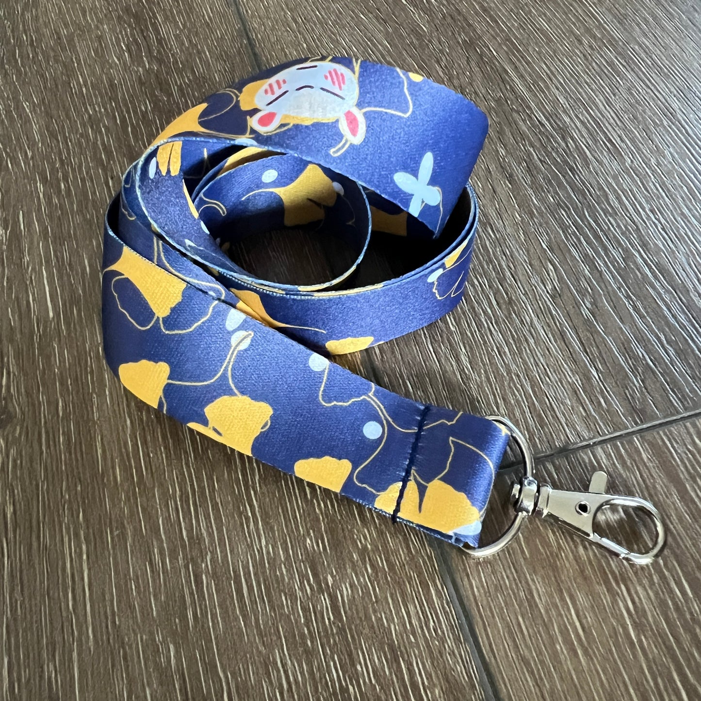 Navy Ginkgo Hamry Hamster Lanyard #LY036