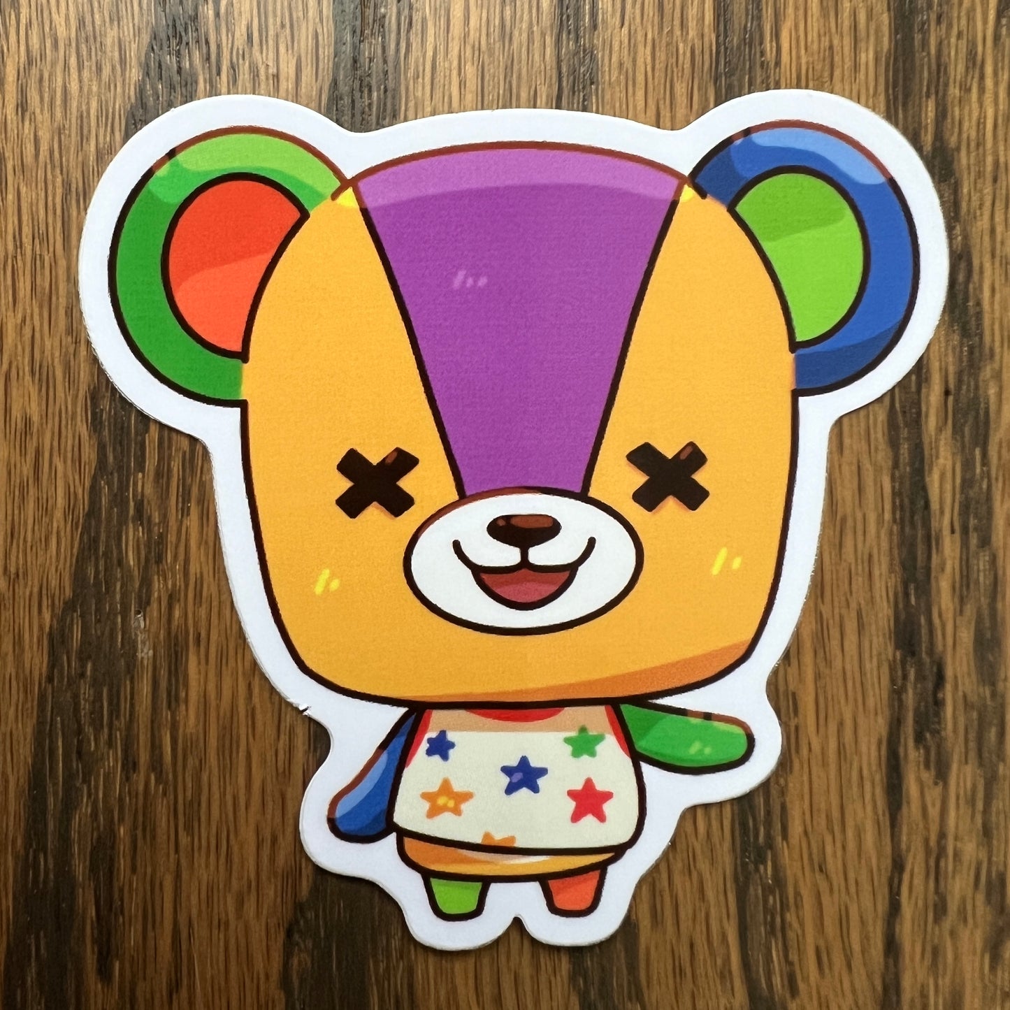 ACNH Stitches Bear Stickers - Die Cut