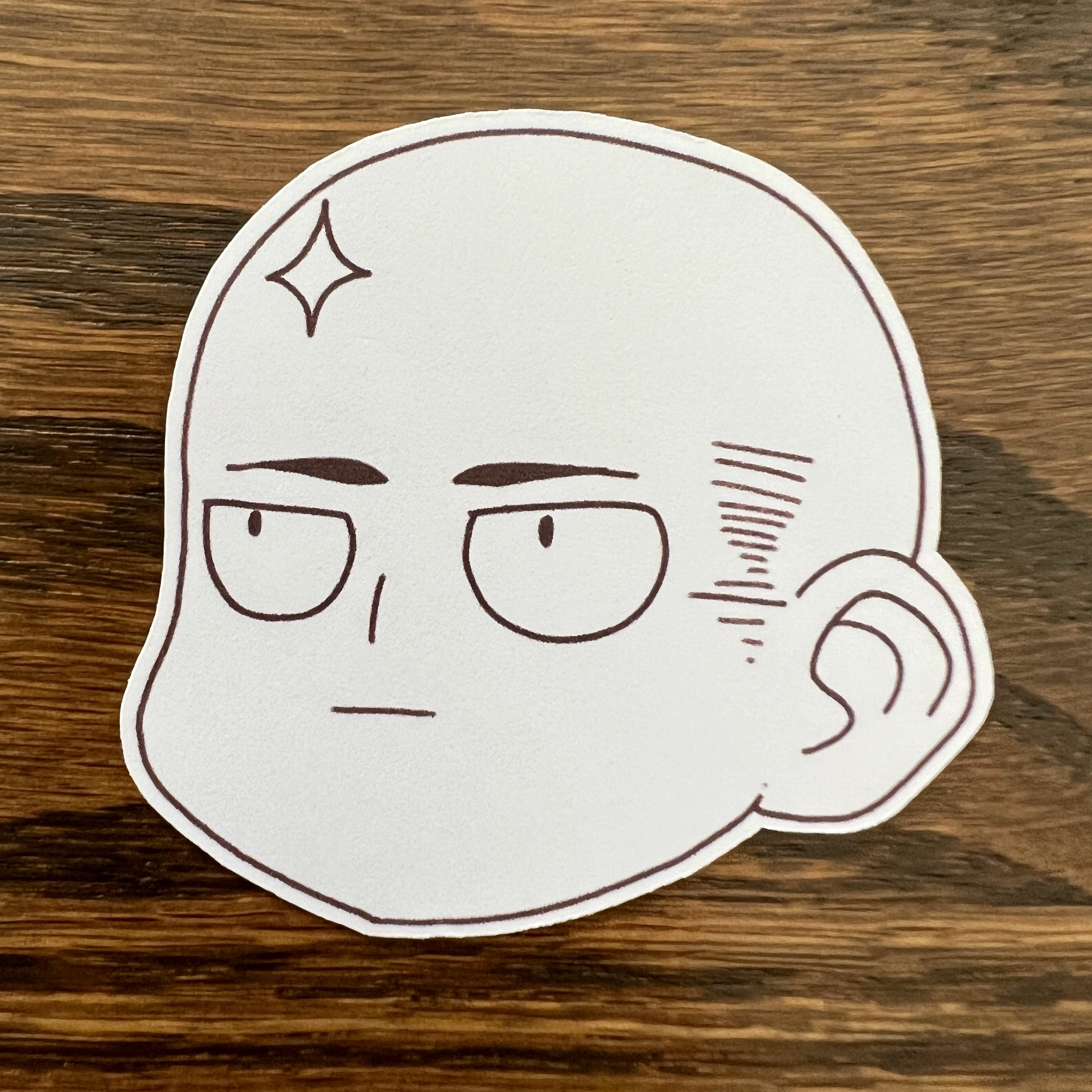 OPM Anime Chibi Stickers - Die Cut - Saitama – Cheekytweethart