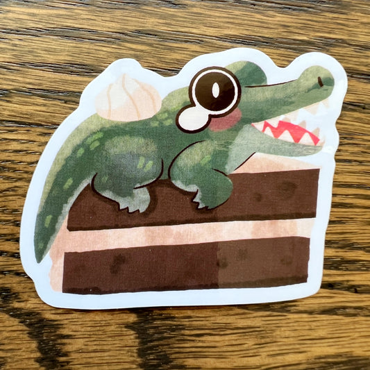 Reptile Caiman Alligator Crocodile Cake Stickers - Die Cut