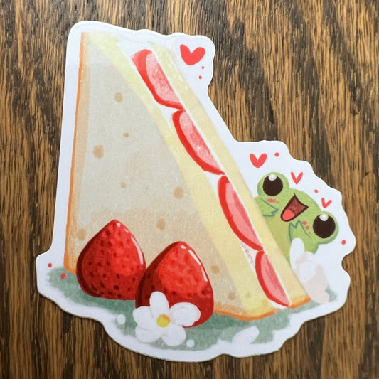 Strawberry Sandwich Stickers - Die Cut