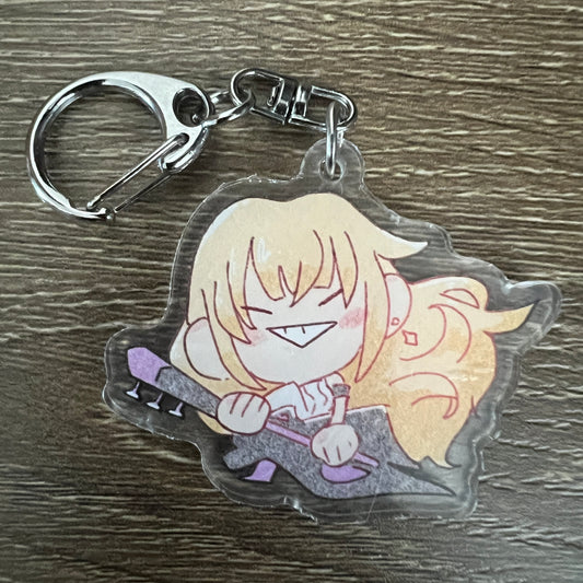 Honkai Star Rail Serval Chibi Acrylic Charm Keychain Accessory #AC123