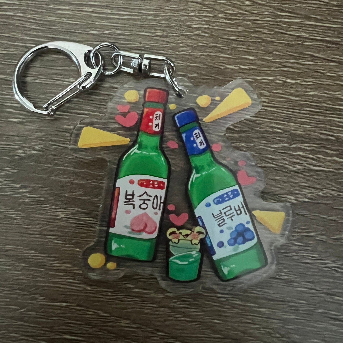 Soju Food Acrylic Charm Keychain Accessory #AC140