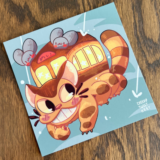 SG Cat Bus Art Prints #AP308