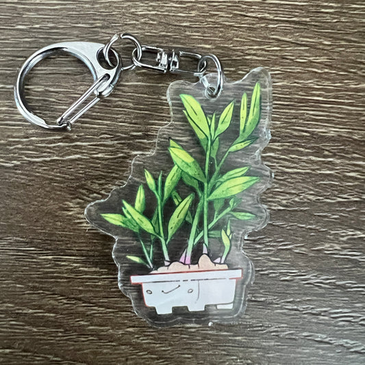 PotHead Ginger Plant Acrylic Charm Keychain Accessory #AC169
