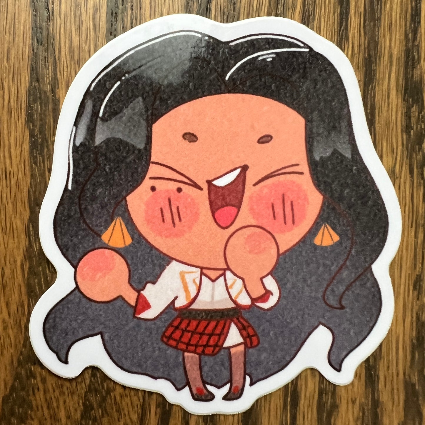 NJSJ Vtuber Chibi Scarle Stickers - Die Cut