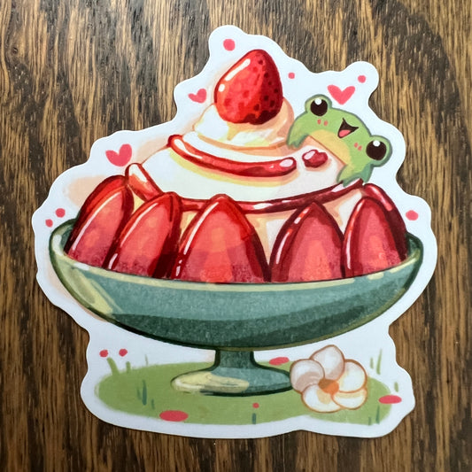 Strawberry Bingsu Stickers - Die Cut