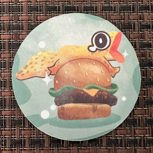 Reptile Leopard Gecko Burger Coaster #C011