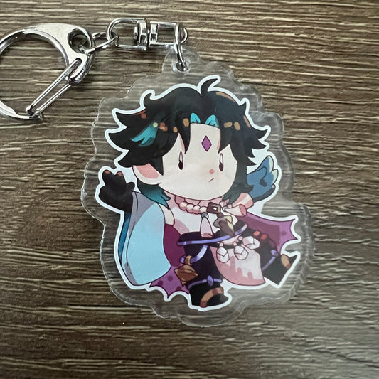 Genshin Impact Xiao Chibi Acrylic Charm Keychain Accessory #AC207