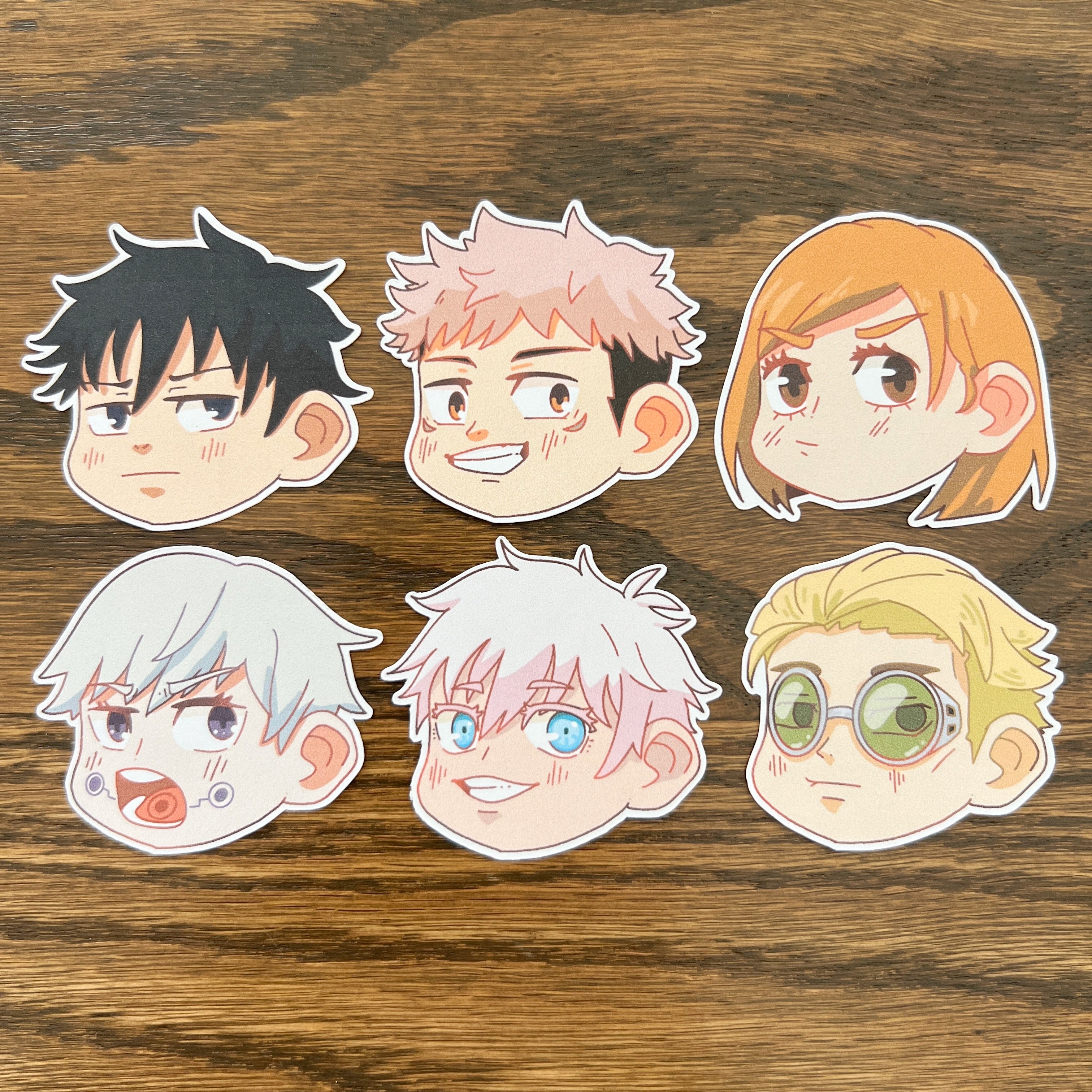 JJK Anime Chibi Stickers - Die Cut - Yuji, Megumi, Inumaki, Nanami, Go ...