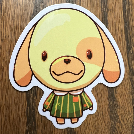 ACNH Goldie Game Dog Stickers - Die Cut