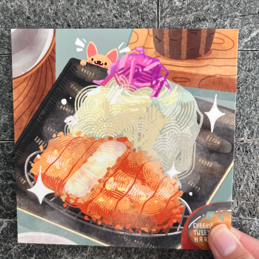 Tonkatsu Set Meal Princess Dog Art Prints - Patreon Limited Edition 23 Jul #AP1025