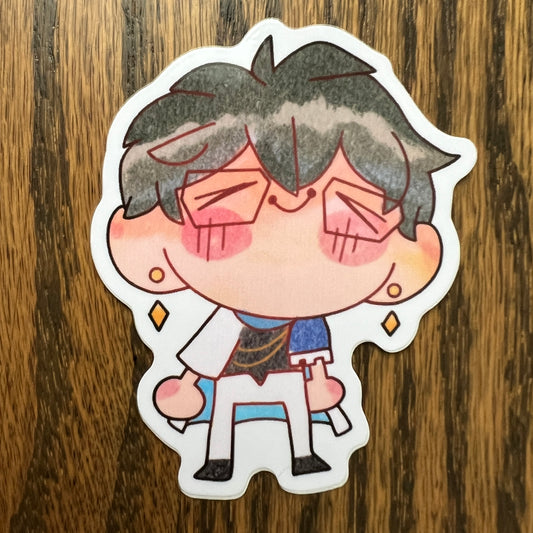 NJSJ Vtuber Chibi Ike Stickers - Die Cut