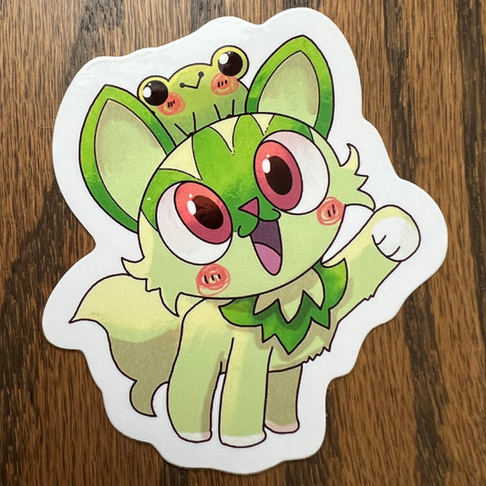 PKMN Anime Sprigchan Stickers - Die Cut